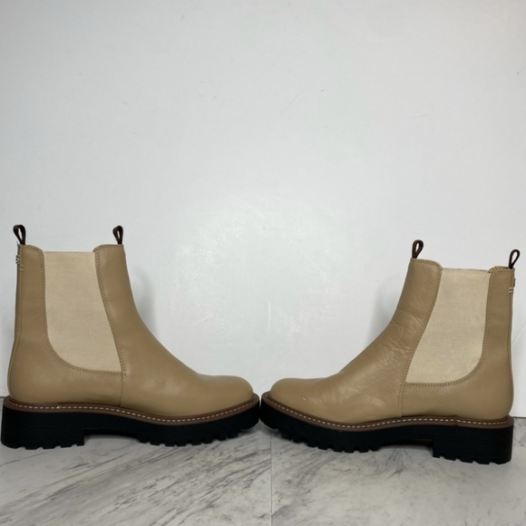 Sam Edelman Laguna Tan Leather Lug Sole Chelsea Boot 10W - Picture 11 of 12